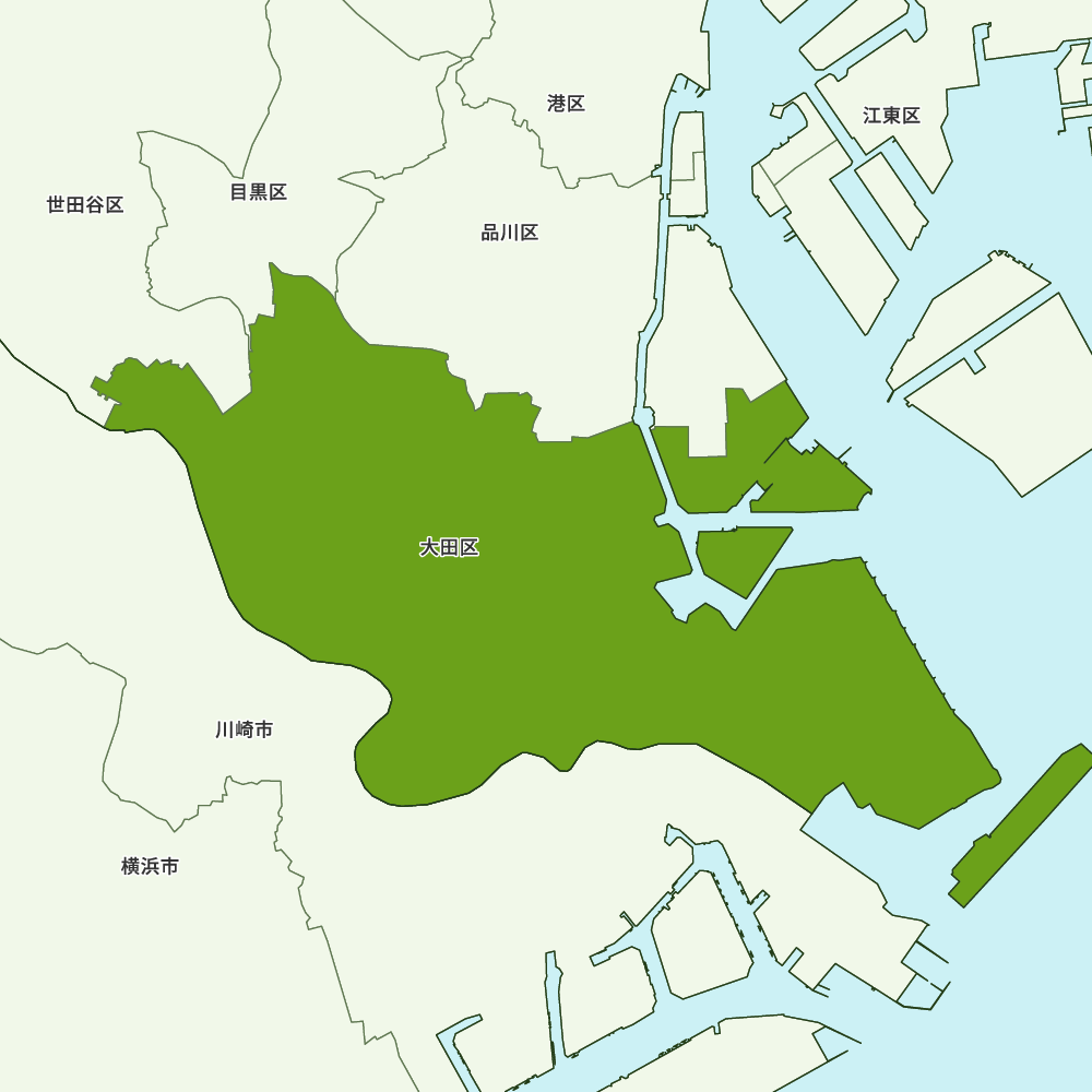 大田区地図帳 – 大田区詳細地図 _ 大田区(東京都) – UTSJ