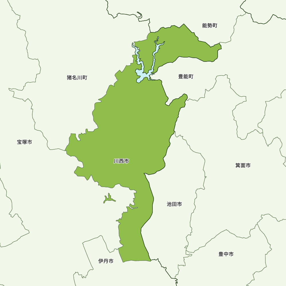 兵庫県川西市の地図 | Map-It マップ・イット