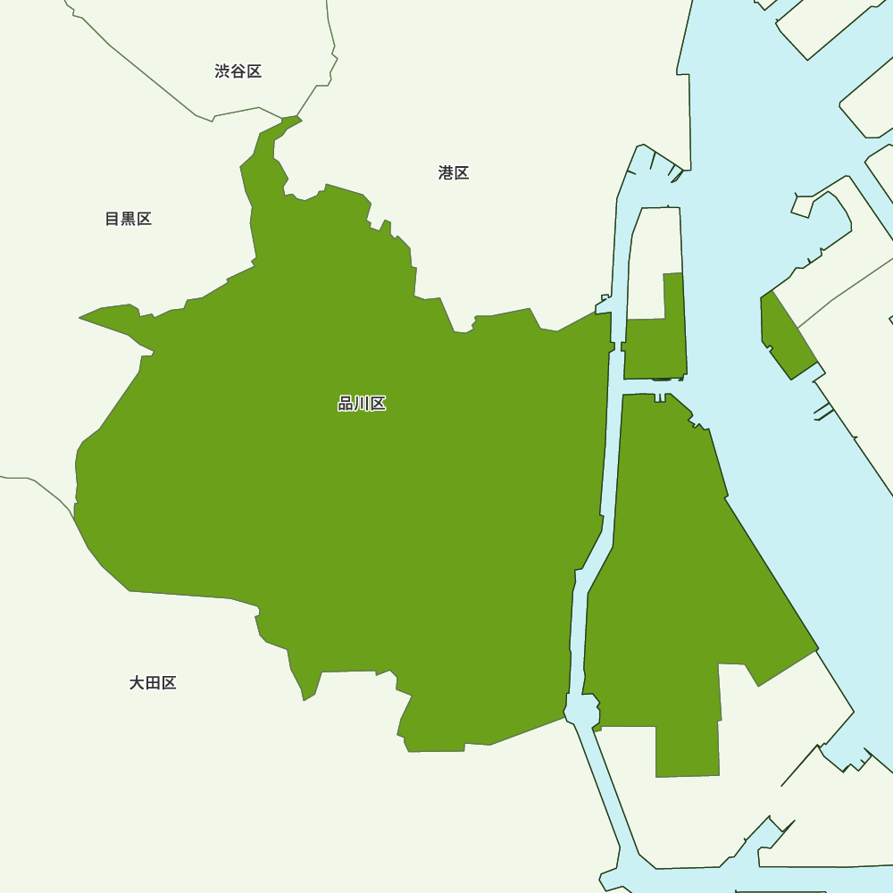 東京都品川区の地図 MapIt マップ・イット