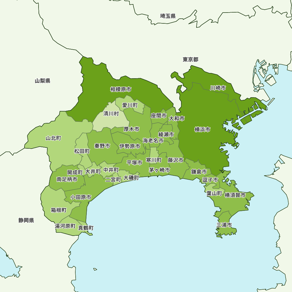 神奈川県の地図 | Map-It マップ・イット