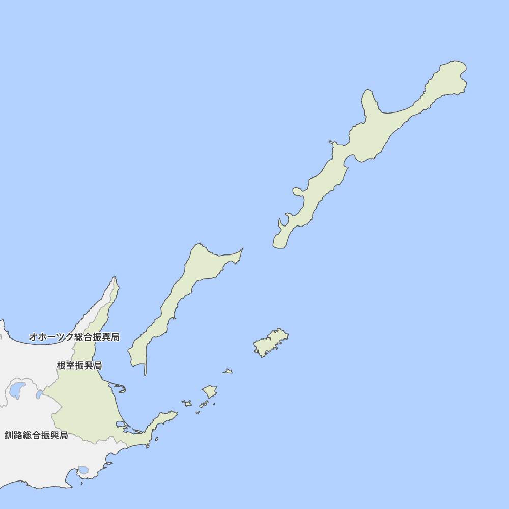 北海道根室振興局の地図 | Map-It マップ・イット