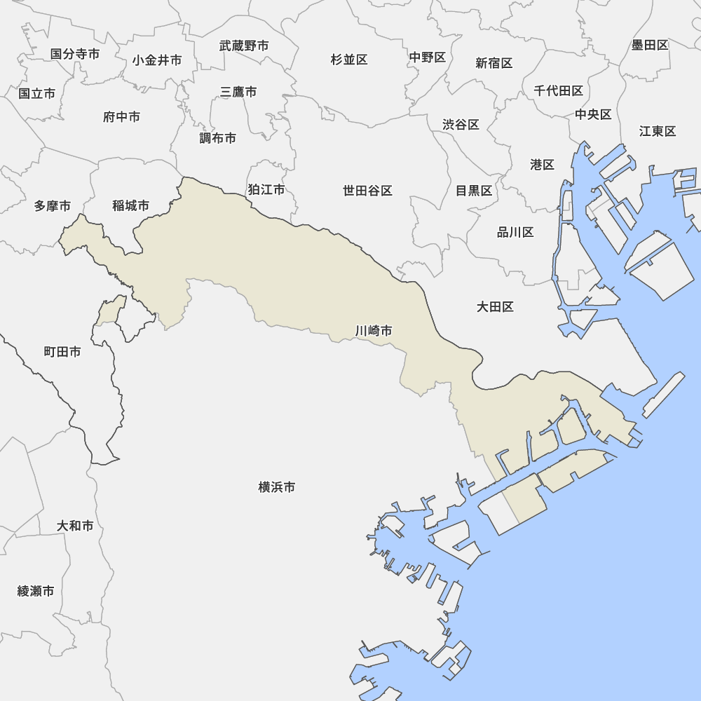 神奈川県川崎市の地図 | Map-It マップ・イット