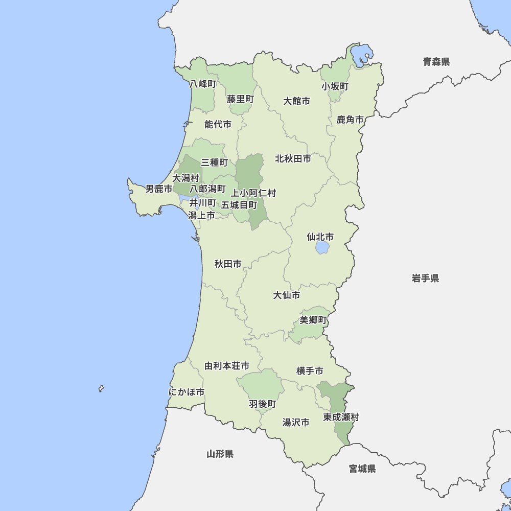 秋田県の地図 | Map-It マップ・イット