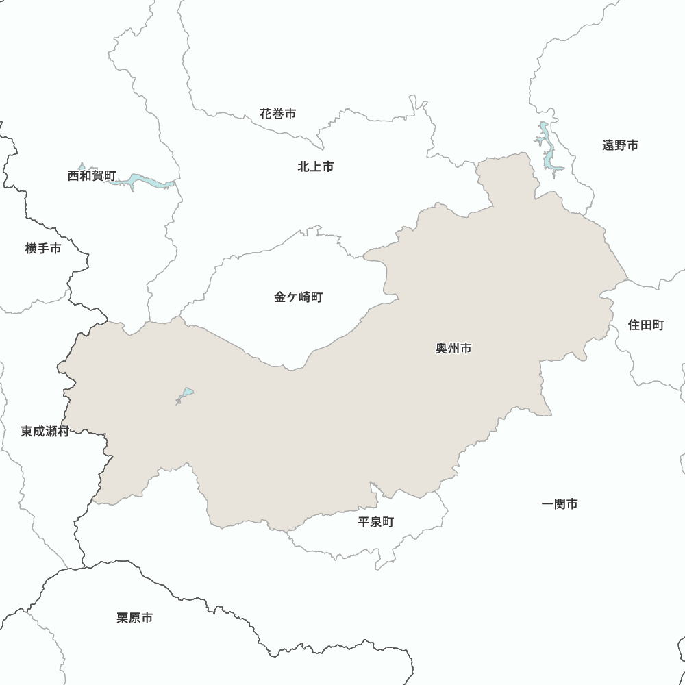 岩手県奥州市の地図 | Map-It マップ・イット
