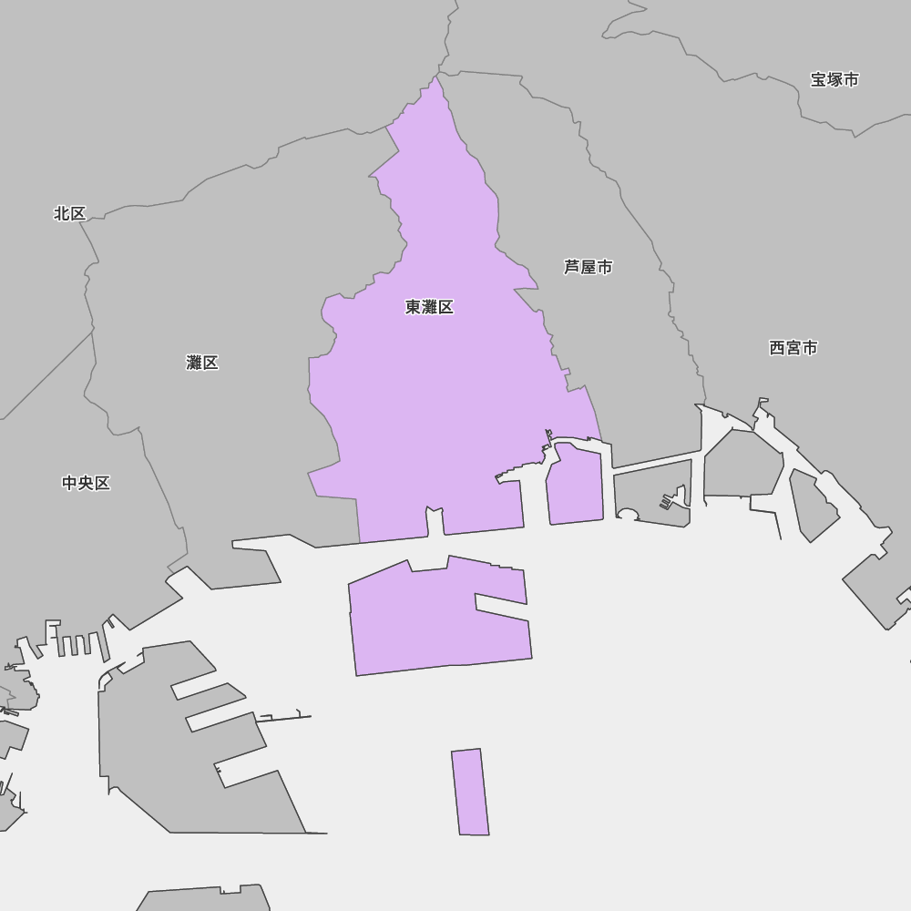 兵庫県神戸市東灘区の地図 | Map-It マップ・イット