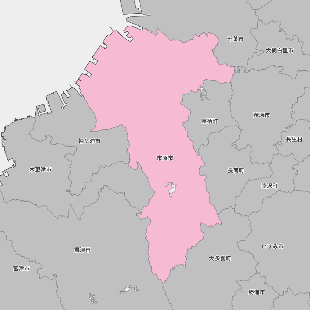 千葉県市原市の地図 MapIt マップ・イット