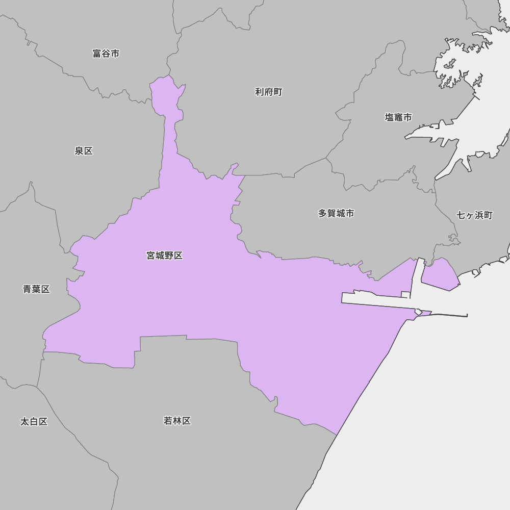宮城県仙台市宮城野区の地図 | Map-It マップ・イット