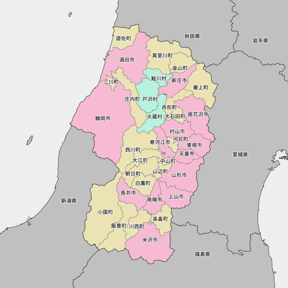 山形県の地図 Map It マップ イット