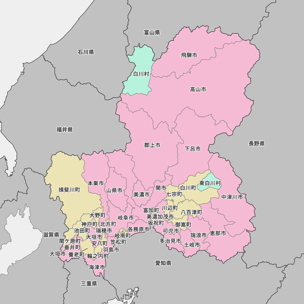 岐阜県の地図 Map It マップ イット