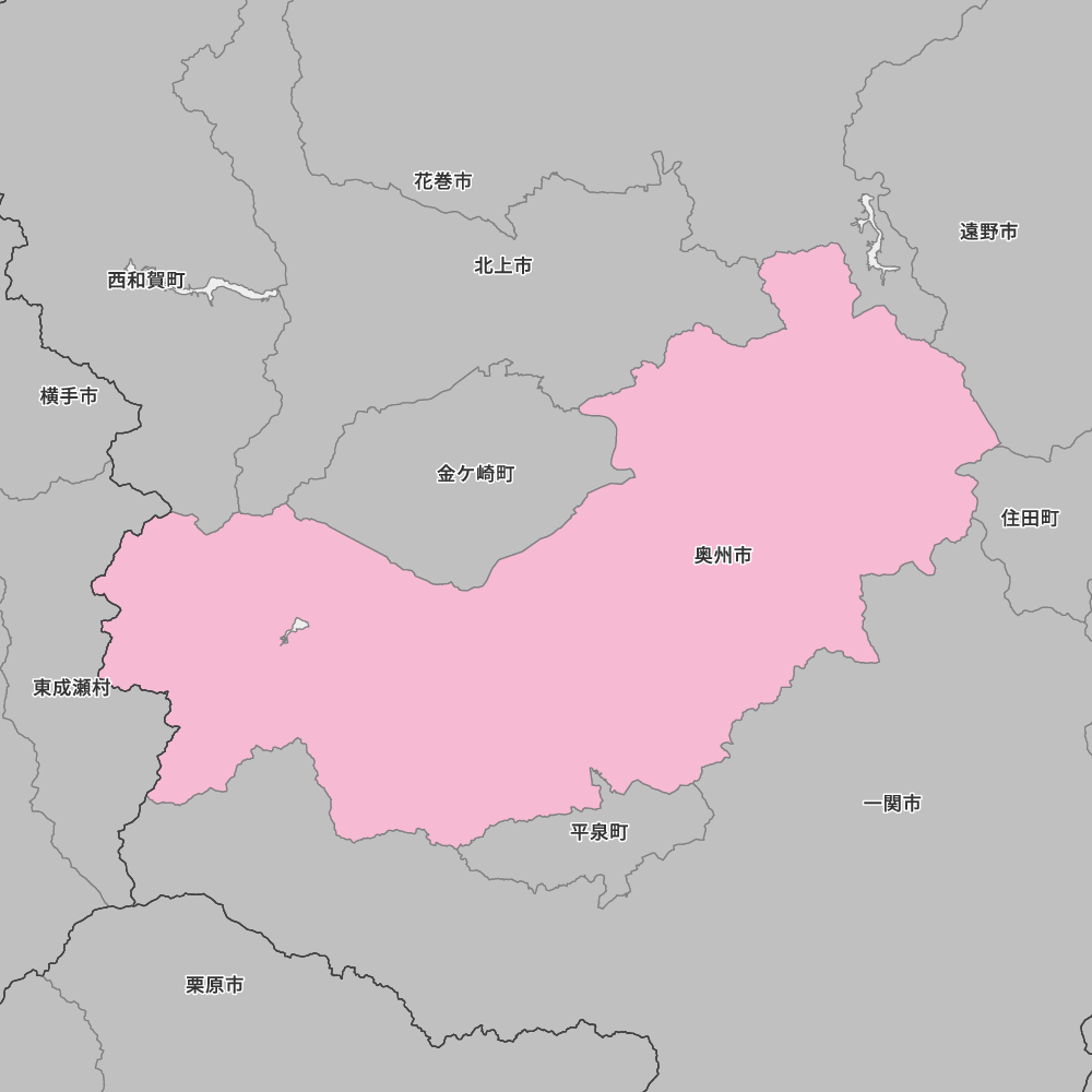 岩手県奥州市の地図 | Map-It マップ・イット