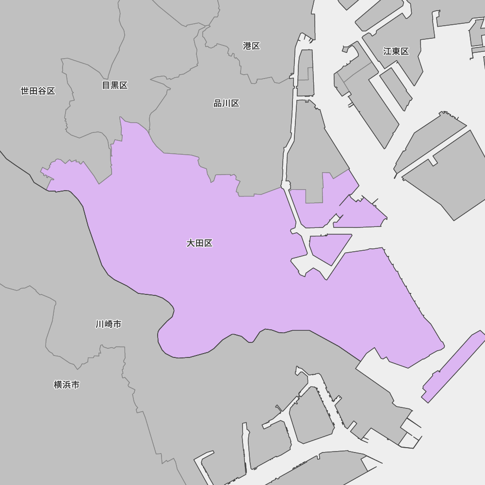 東京都大田区の地図 | Map-It マップ・イット
