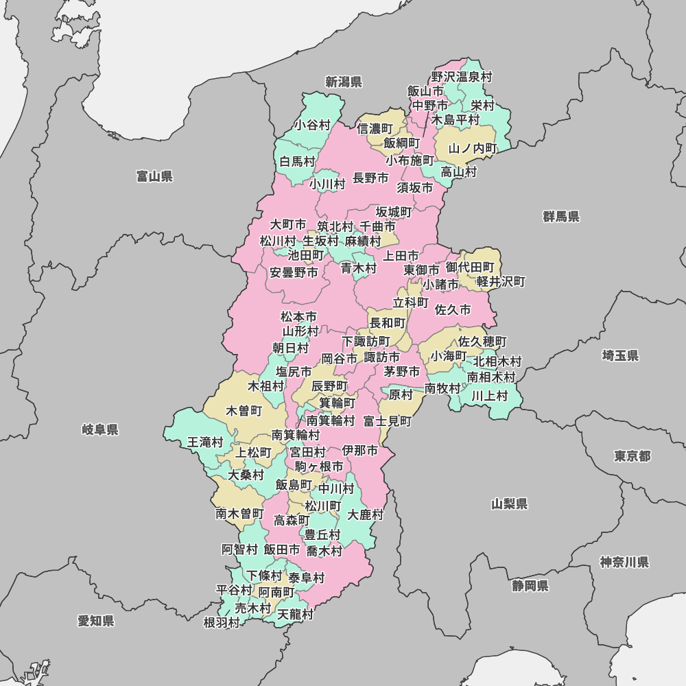 長野県の地図 Map It マップ イット