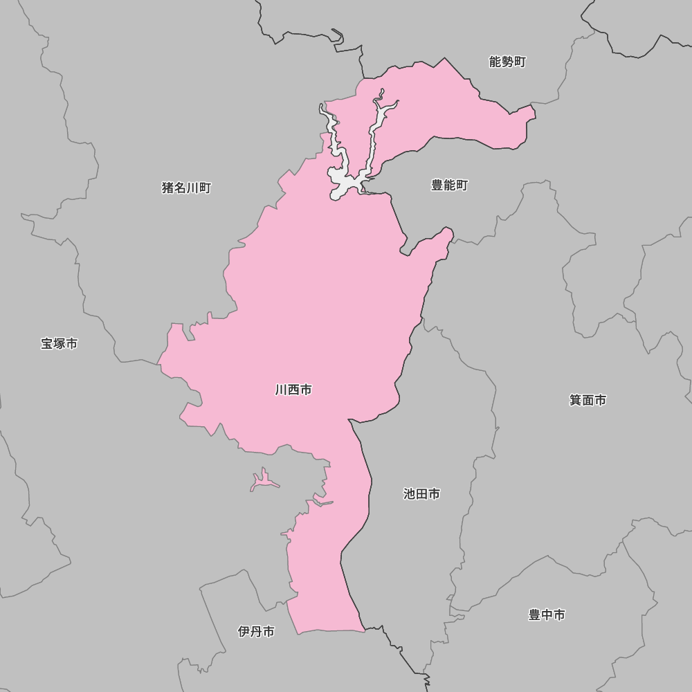 兵庫県川西市の地図 | Map-It マップ・イット