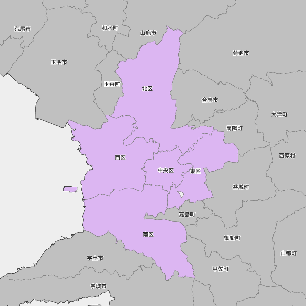 スーパーセール タイムセール 時間 熊本県熊本市の地図 | Map-It マップ・イット 地図・旅行ガイド