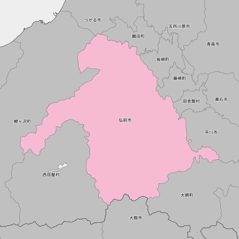 青森県弘前市の地図 | Map-It マップ・イット