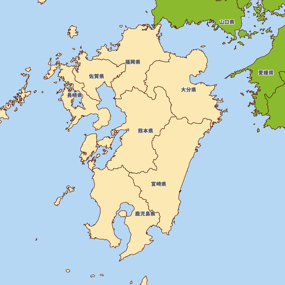 九州地方の地図 Map It マップ イット