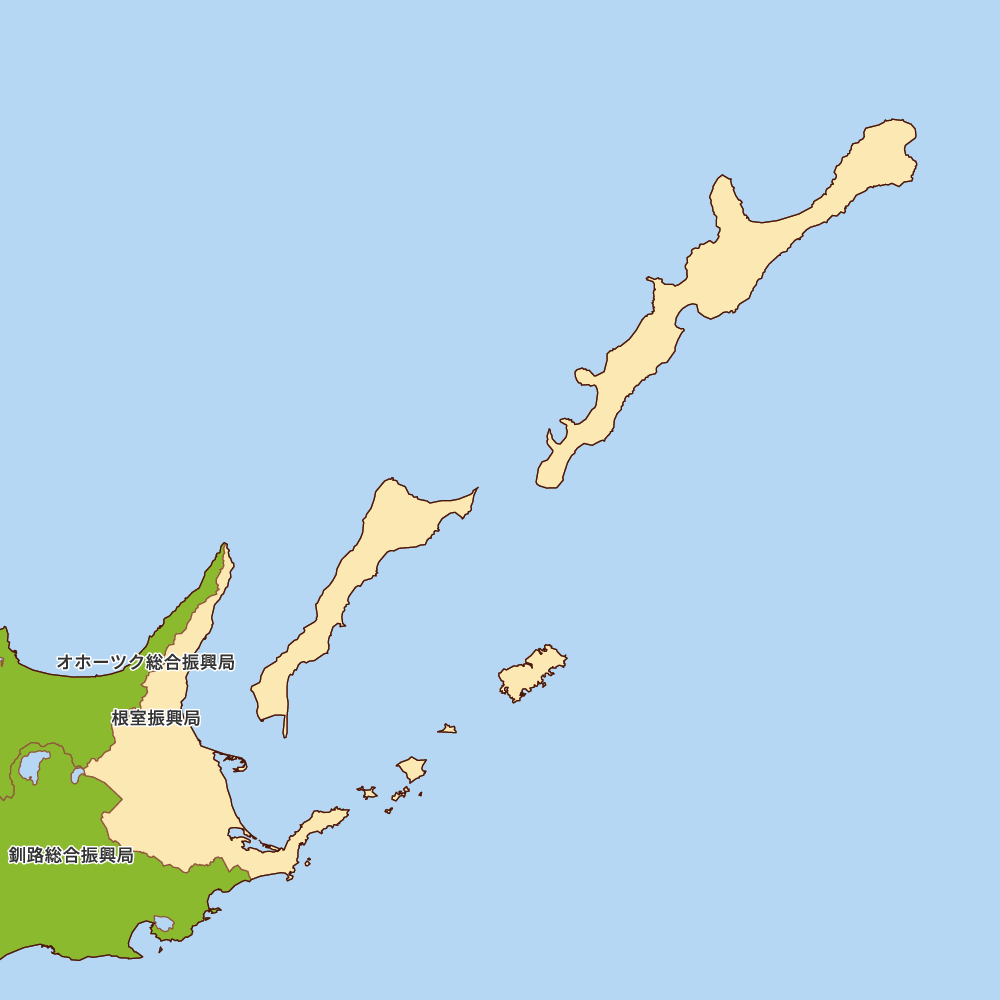 北海道根室振興局の地図 | Map-It マップ・イット