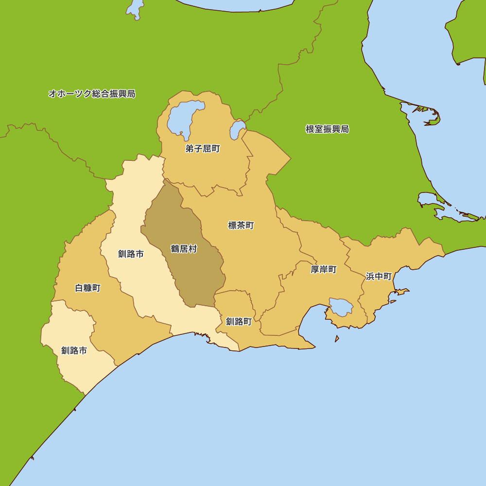 釧路 北海道釧路総合振興局の地図 | Map-It マップ・イット
