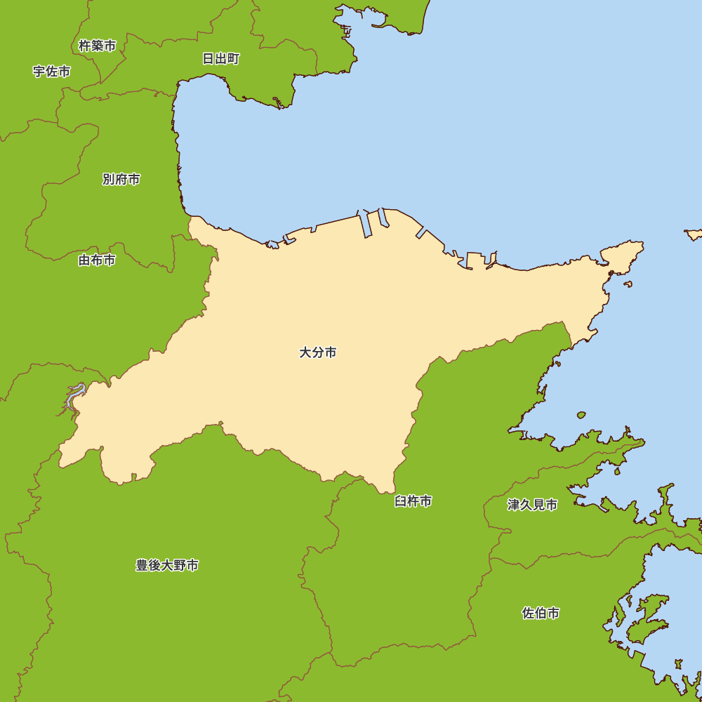 大分県大分市の地図 | Map-It マップ・イット