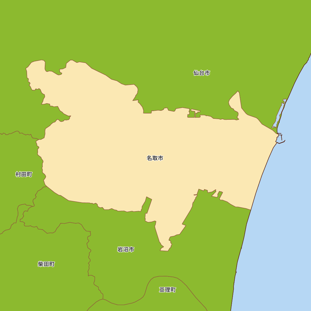 宮城県名取市の地図 | Map-It マップ・イット