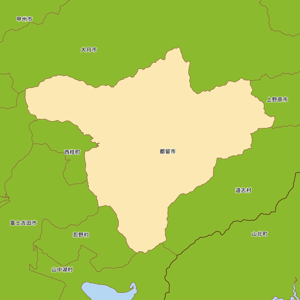 山梨県都留市の地図 | Map-It マップ・イット