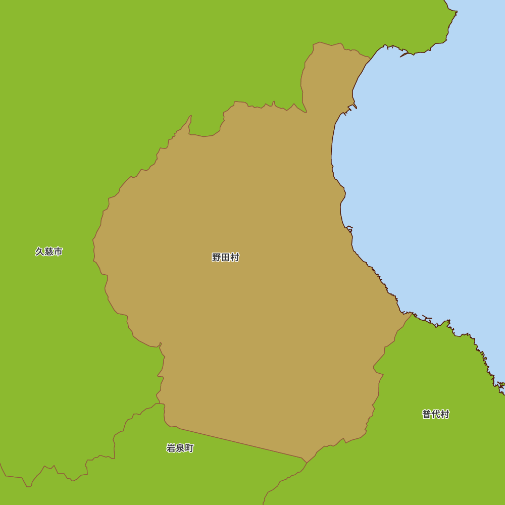 岩手県九戸郡野田村の地図 | Map-It マップ・イット
