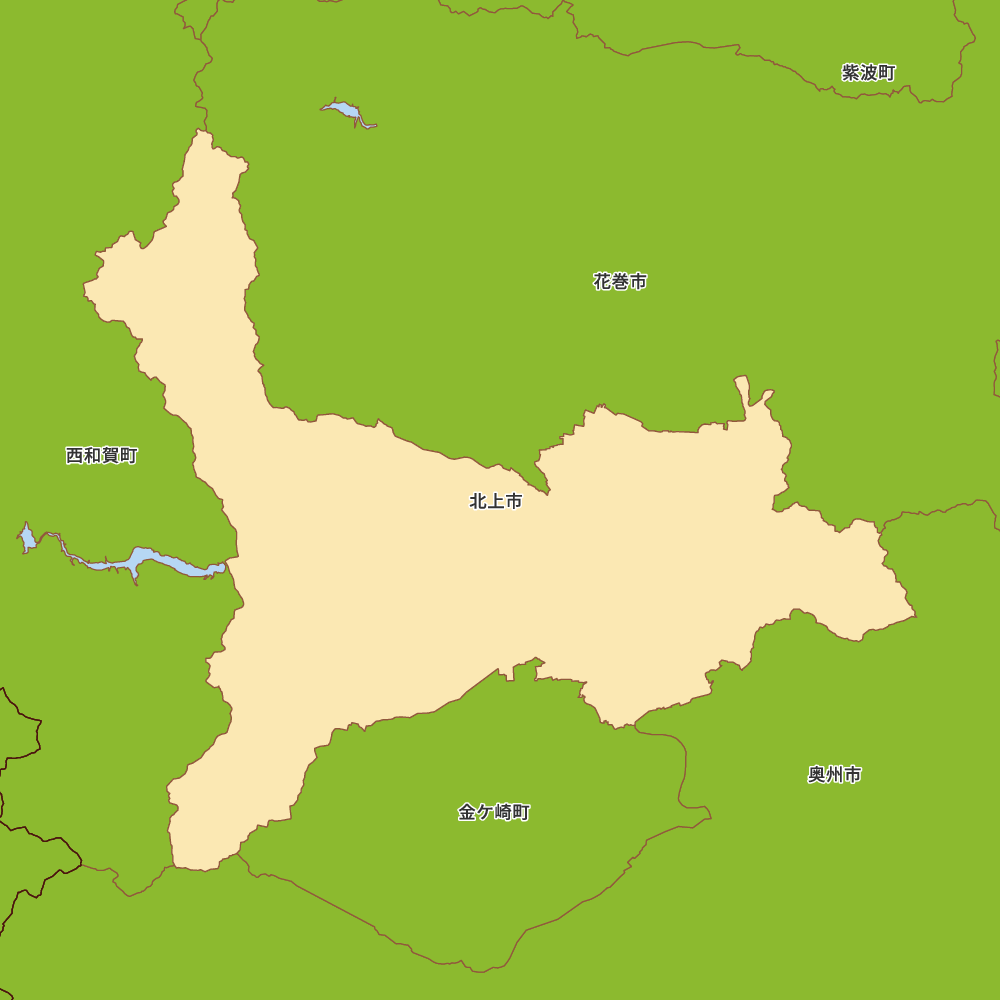 岩手県北上市の地図 | Map-It マップ・イット