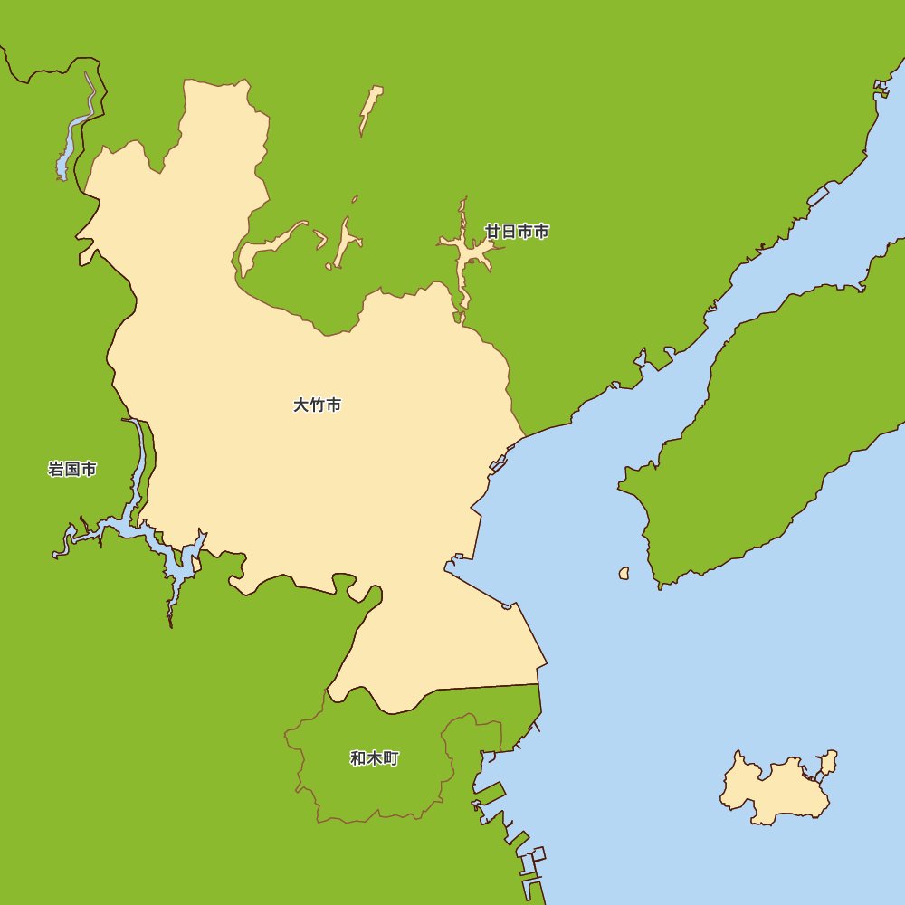 広島　大竹市 広島県大竹市の地図 | Map-It マップ・イット