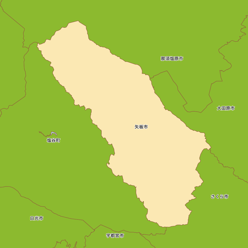 栃木県矢板市の地図 | Map-It マップ・イット