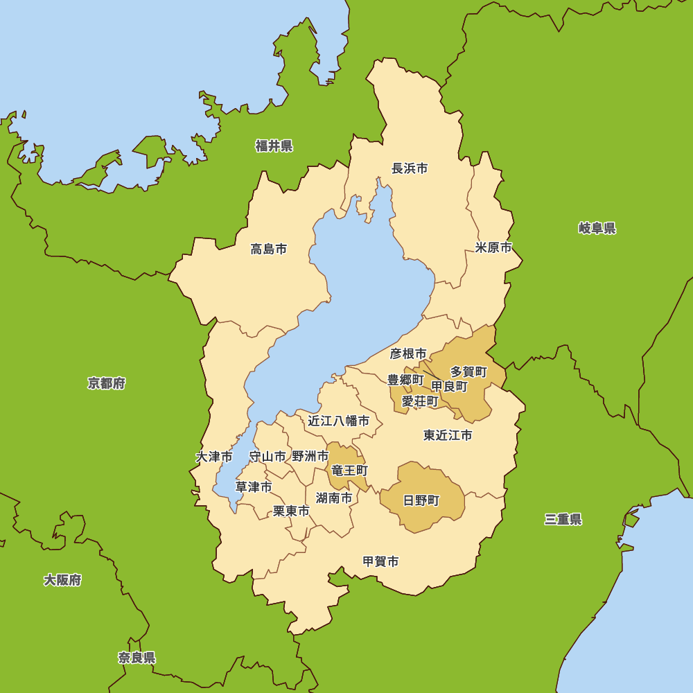 滋賀県の地図 | Map-It マップ・イット