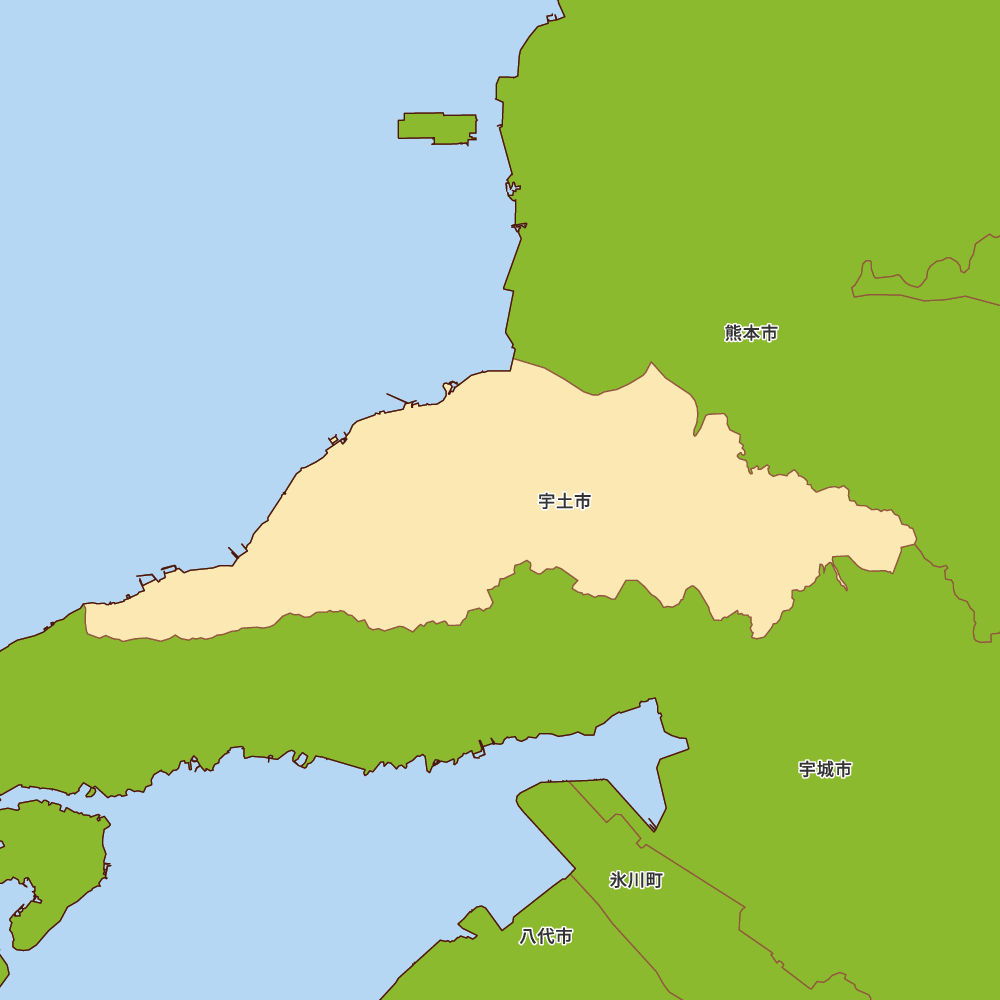熊本県宇土市の地図 | Map-It マップ・イット