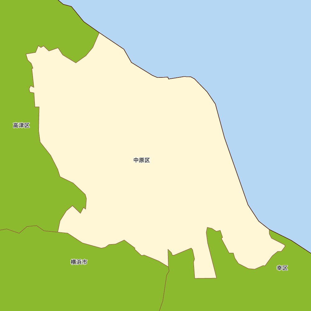 神奈川県川崎市中原区の地図 | Map-It マップ・イット