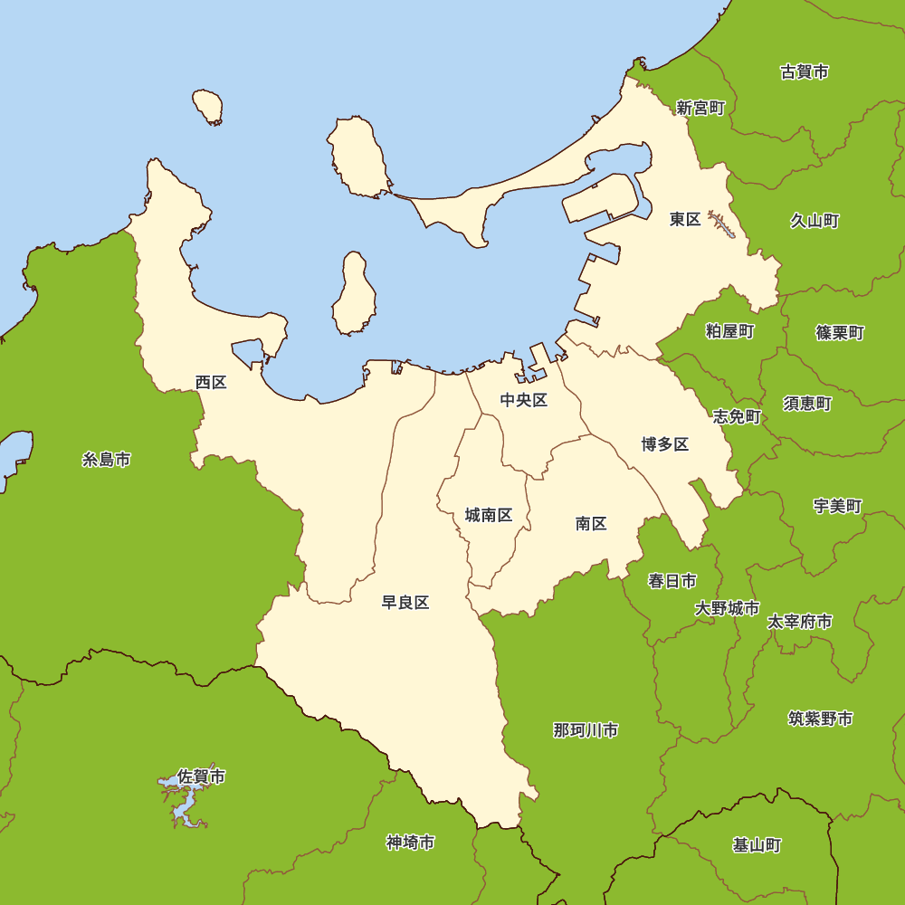 福岡県福岡市の地図 Map It マップ イット