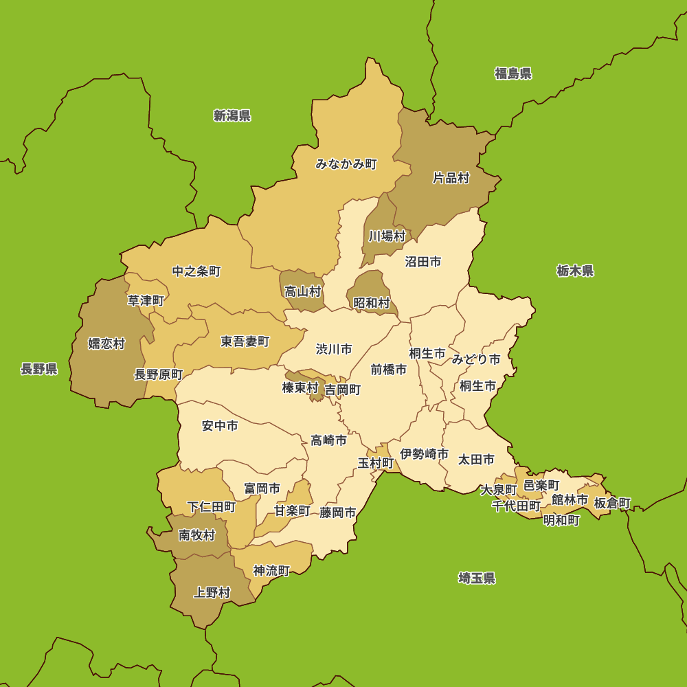 群馬県の地図 Map It マップ イット