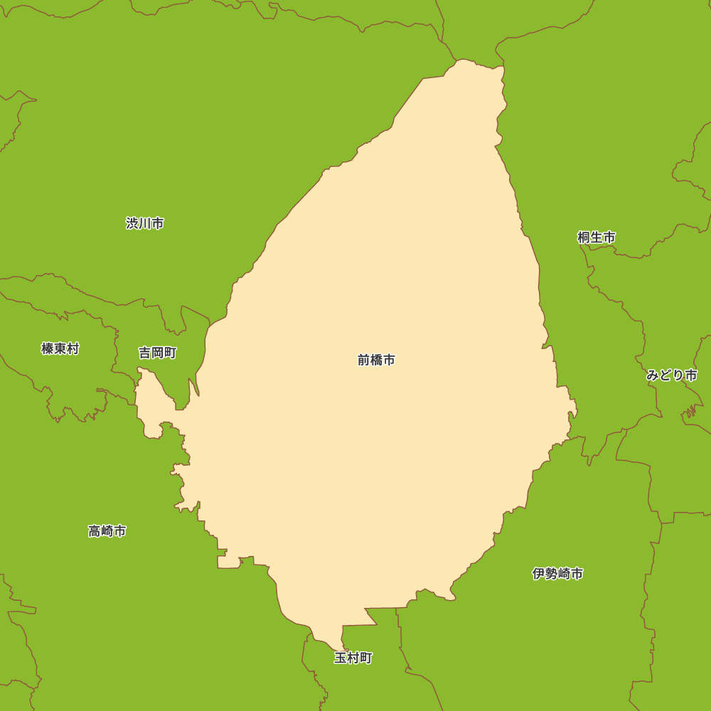 前橋市内地図, 前橋駅周辺の地図 – ODUSD