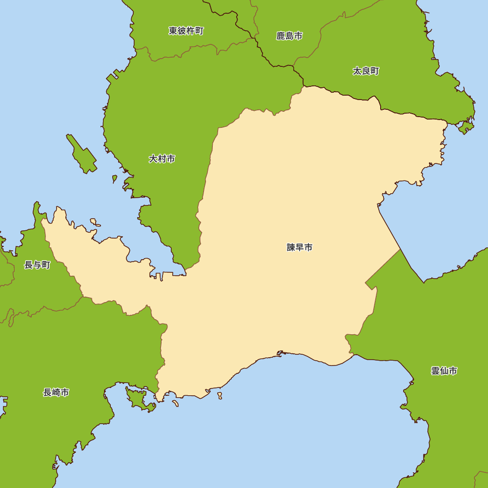 感謝の声続々 長崎市 時津 長与町 都市地図 長崎県 3 諫早市 Www Hallo Tv