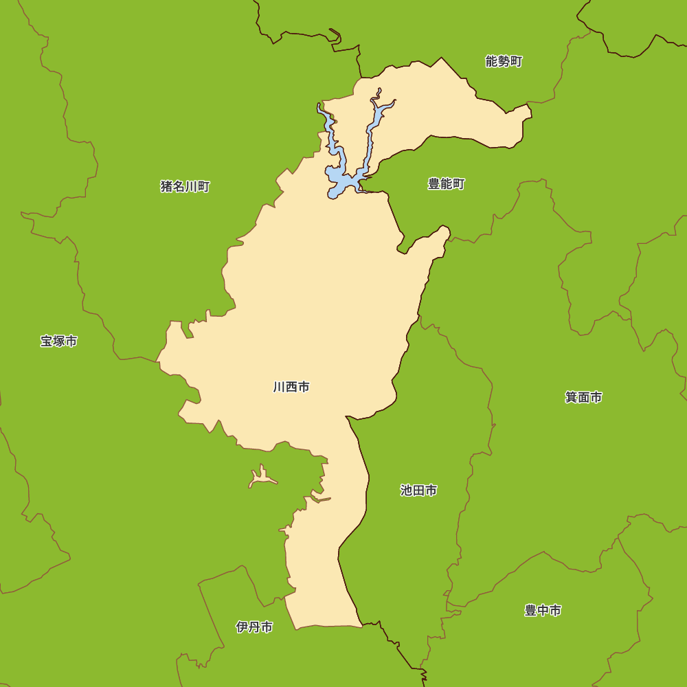 兵庫県川西市の地図 | Map-It マップ・イット