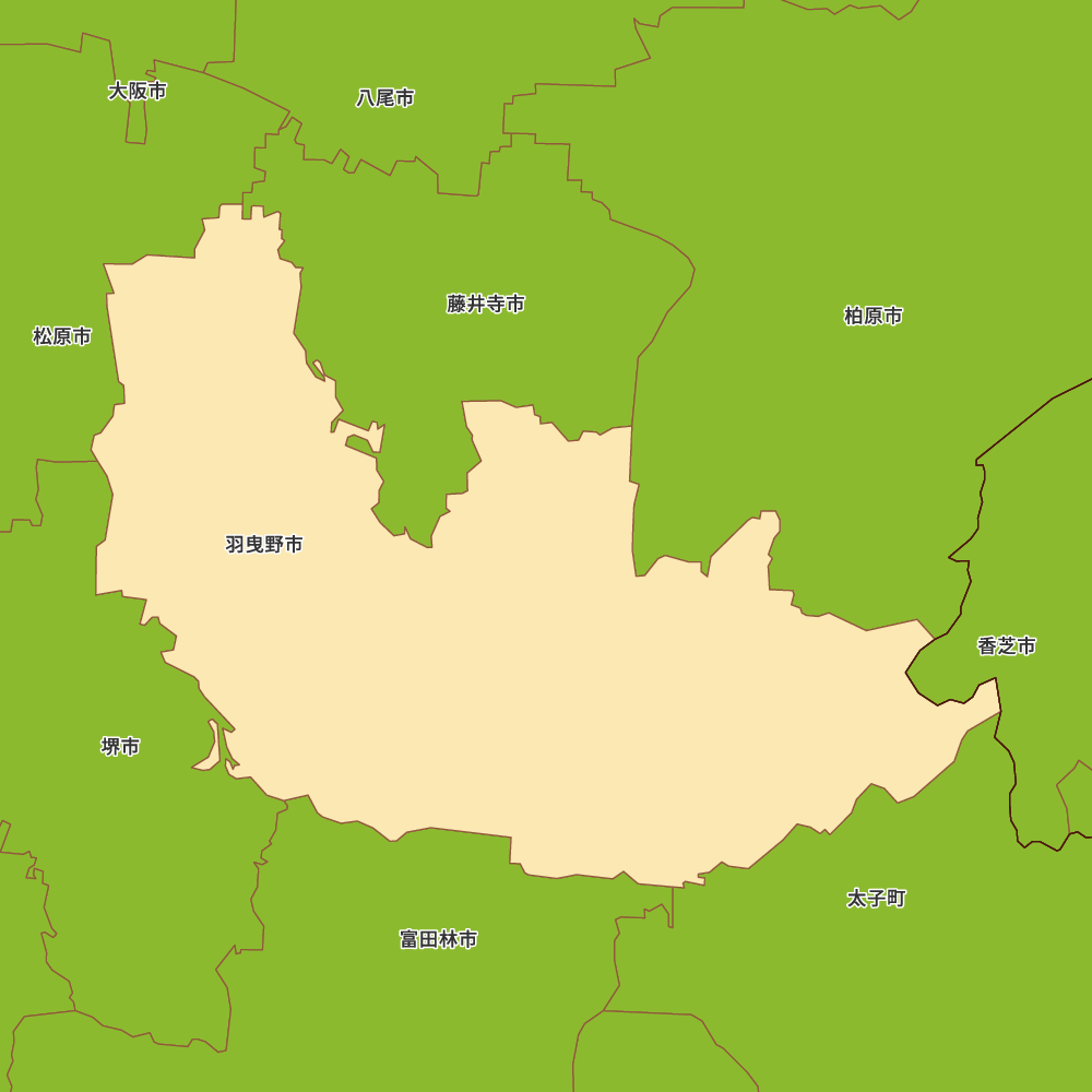 大阪府羽曳野市の地図 | Map-It マップ・イット