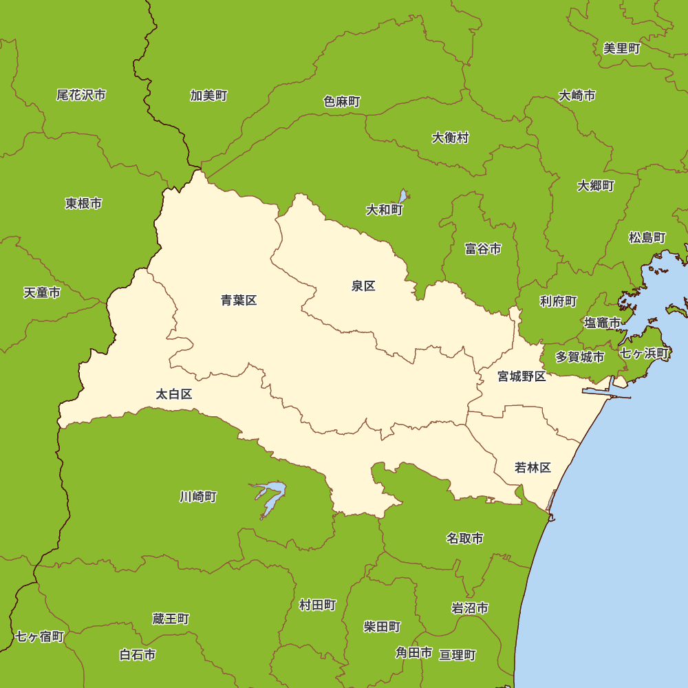 宮城県仙台市の地図 | Map-It マップ・イット