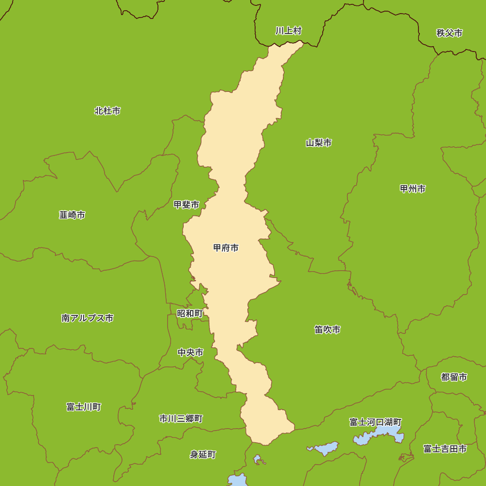 山梨県甲府市の地図 | Map-It マップ・イット