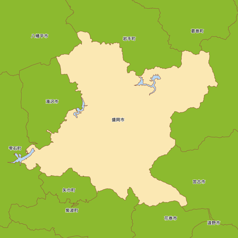 いわてマップ 詳細岩手県市町村全図　平成11年版（1999年）　岩手日報社 価格本・雑誌・漫画 - いわてマップ 詳細岩手県市町村全図 平成