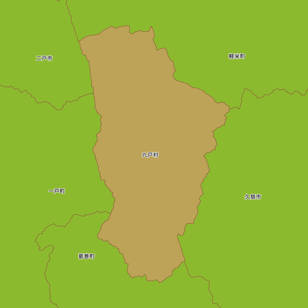 岩手県九戸郡九戸村の地図 MapIt マップ・イット