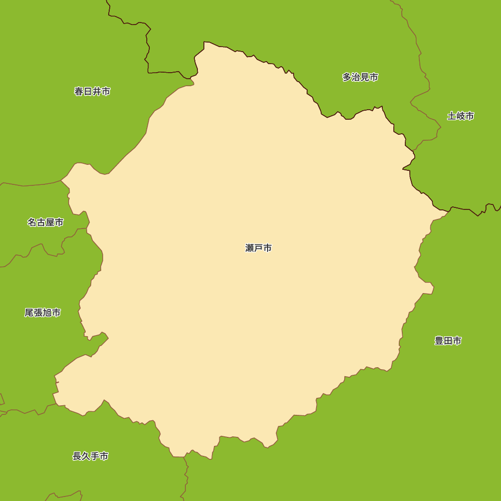 愛知県瀬戸市の地図 MapIt マップ・イット