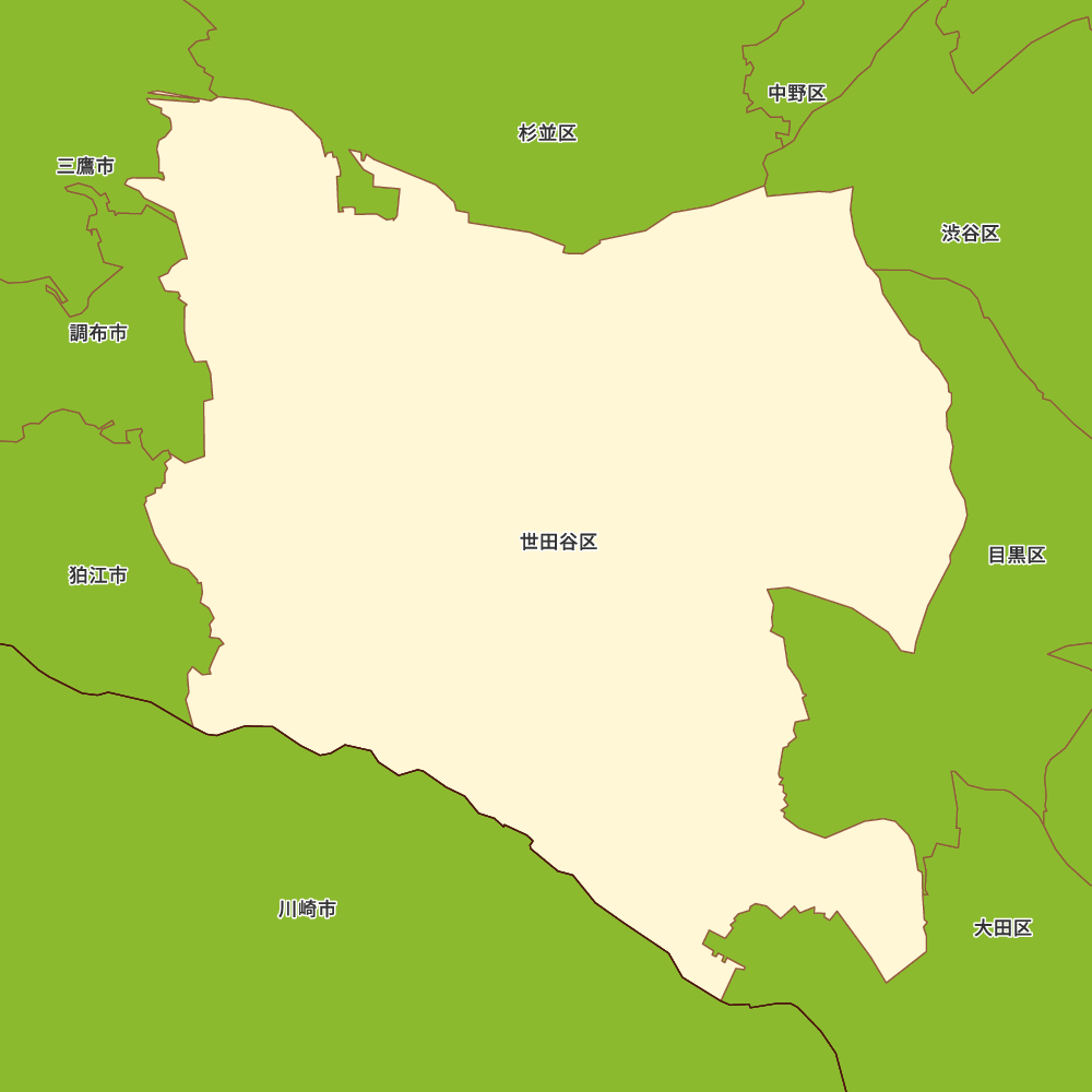 東京都世田谷区の地図 | Map-It マップ・イット