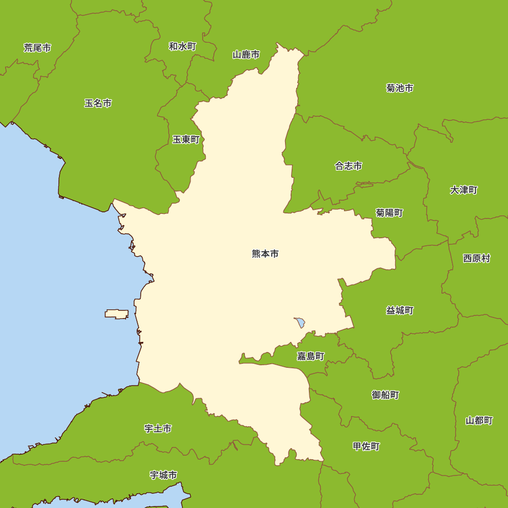 熊本県熊本市の地図 | Map-It マップ・イット