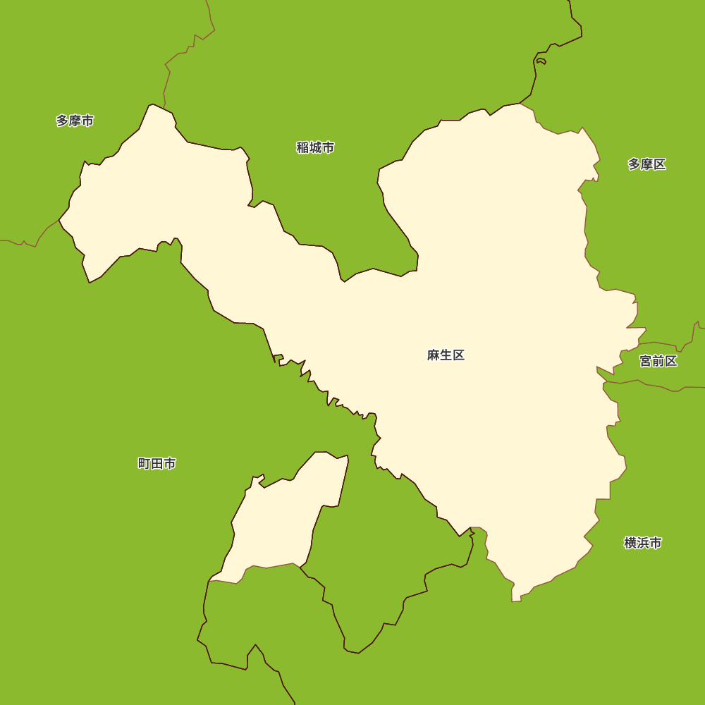 神奈川県川崎市麻生区の地図 | Map-It マップ・イット