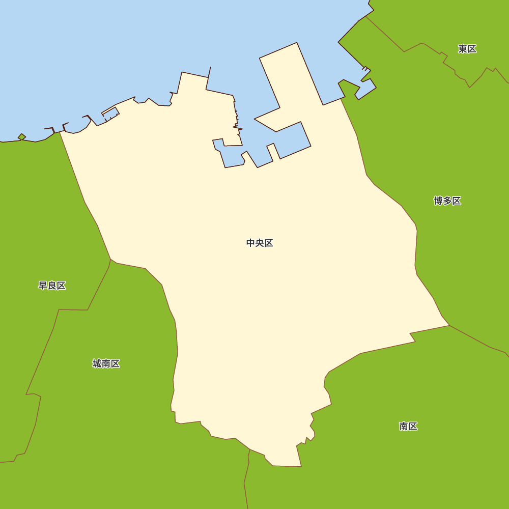 福岡県福岡市中央区の地図 | Map-It マップ・イット