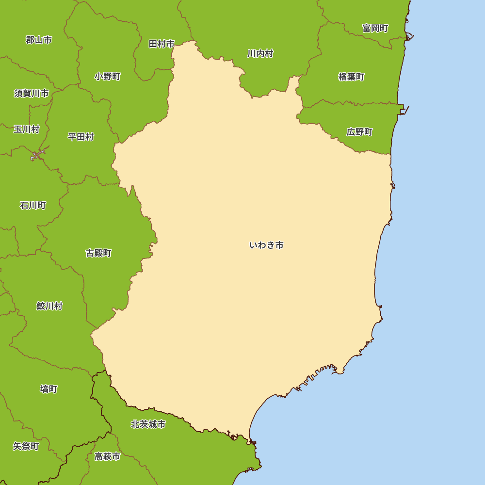 福島県いわき市の地図 | Map-It マップ・イット