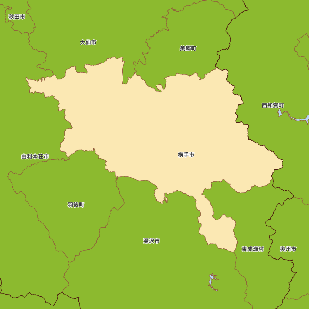 秋田県横手市の地図 | Map-It マップ・イット