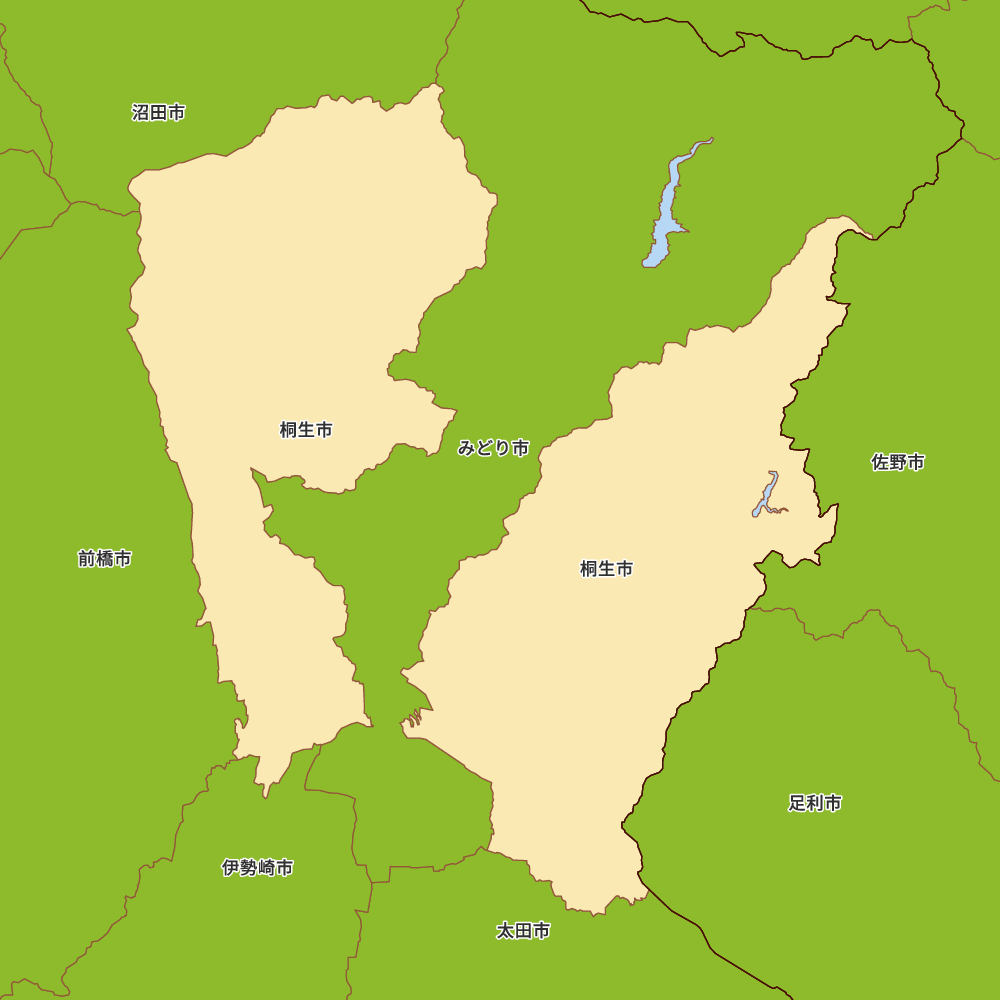 群馬県桐生市の地図 | Map-It マップ・イット